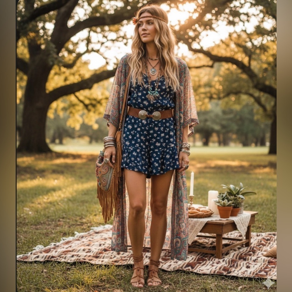 Hollister Navy blue base with a delicate white-& blush floral print very classic